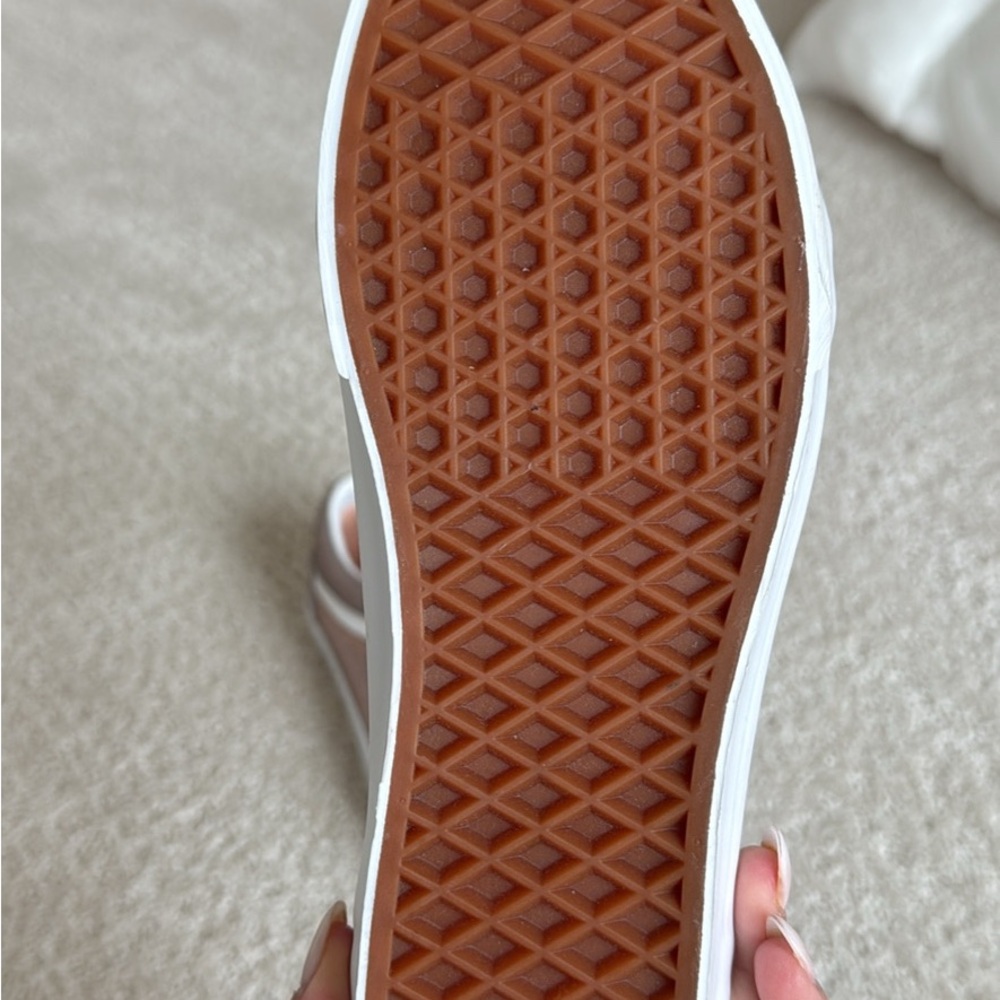 Vans Metallic Bronze and White Women's Sneakers - Picture 4 of 7